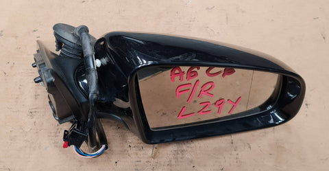 AUDI A6 C6 FRONT RIGHT SIDE WING MIRROR BLACK LZ9Y