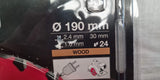 FR13W006H 190 x 30mm 24T Wood Circular Saw Blade
