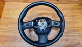 AUDI A3 8P7 BLACK LEATHER STEERING WHEEL 8R0419091F