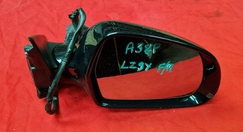 AUDI A3 8P FRONT RIGHT SIDE WING MIRROR BLACK LZ9Y