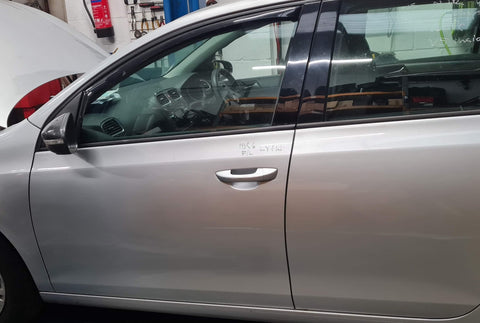 VW GOLF MK6 5 DOOR FRONT LEFT SIDE BARE PANEL DOOR IN SILVER LY7W