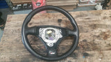 AUDI A3 8P BLACK LEATHER STEERING WHEEL 8P0419091BD