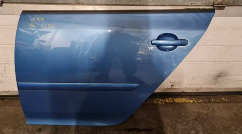 VW GOLF MK5 REAR LEFT SIDE BARE PANEL DOOR SKIN BLUE LC5G