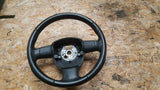 AUDI A3 8P 3 SPOKE BLACK LEATHER STEERING WHEEL 8P0419091CK