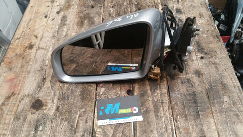 AUDI A4 B6 FRONT LEFT SIDE WING MIRROR IN SILVER LY7W